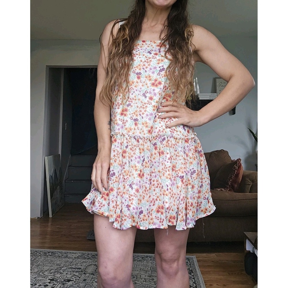 TRIXXI Clothing Co Dress Womens S Floral Fit & Flare Sundress White Feminine